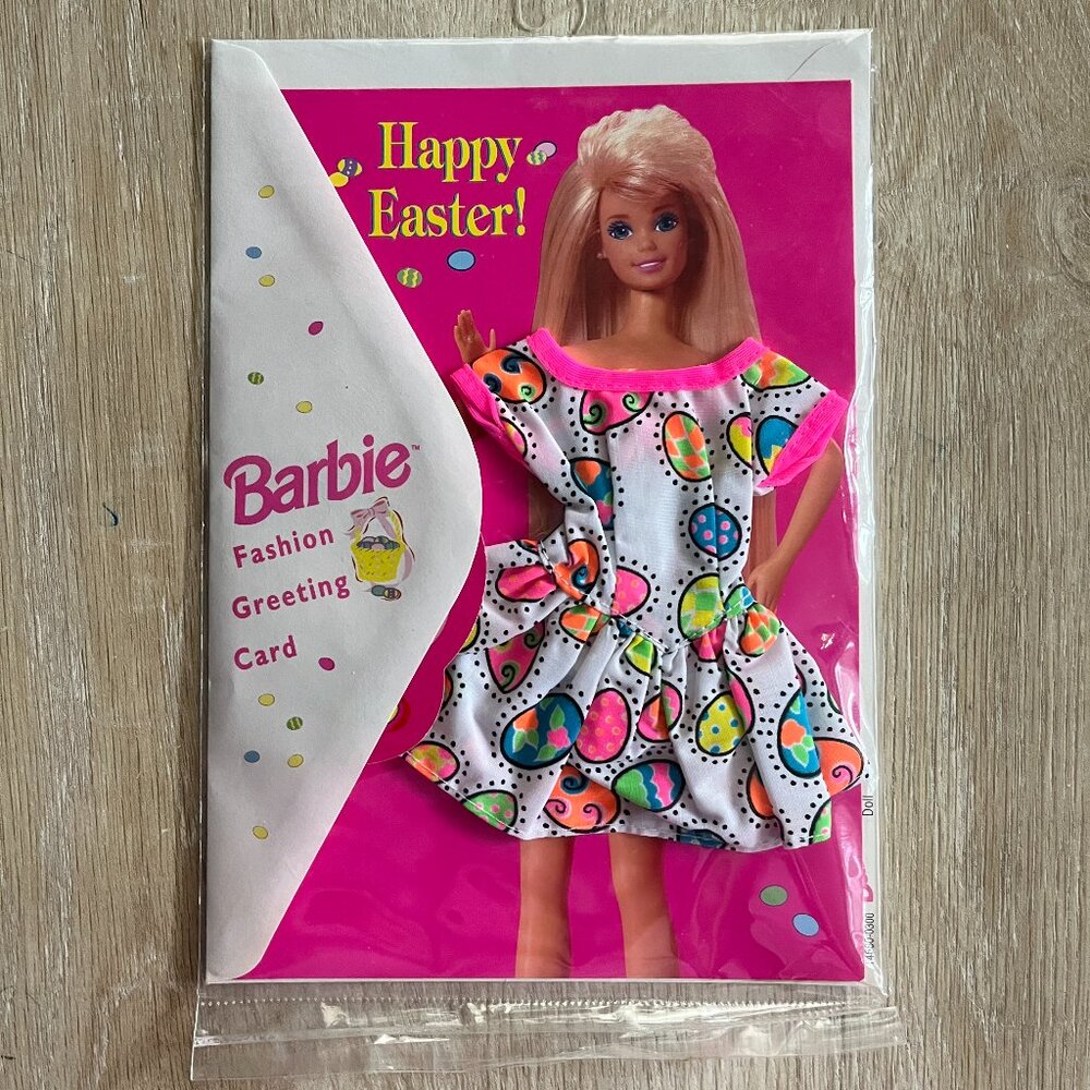 Collectible Barbie Fashion Outfit "Happy Easter"  Greeting Card